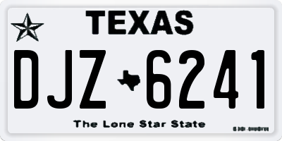 TX license plate DJZ6241