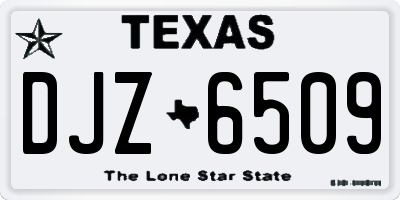 TX license plate DJZ6509