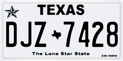 TX license plate DJZ7428