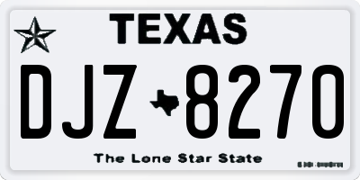 TX license plate DJZ8270