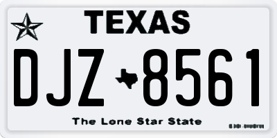 TX license plate DJZ8561