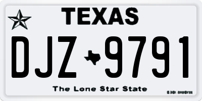 TX license plate DJZ9791