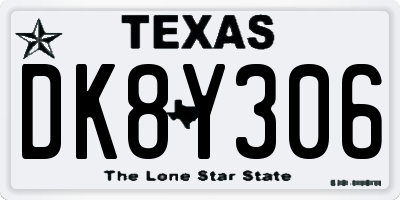 TX license plate DK8Y306