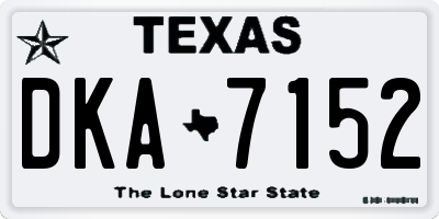 TX license plate DKA7152