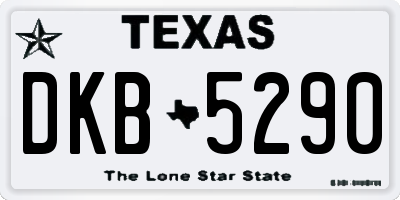 TX license plate DKB5290