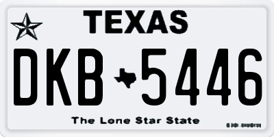 TX license plate DKB5446