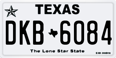 TX license plate DKB6084