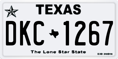 TX license plate DKC1267