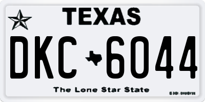 TX license plate DKC6044