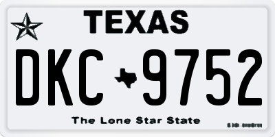 TX license plate DKC9752