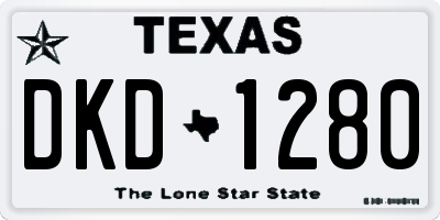 TX license plate DKD1280