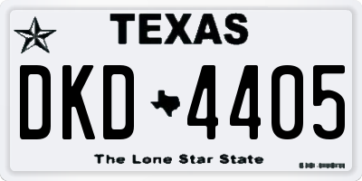 TX license plate DKD4405