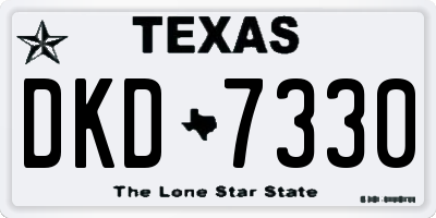 TX license plate DKD7330