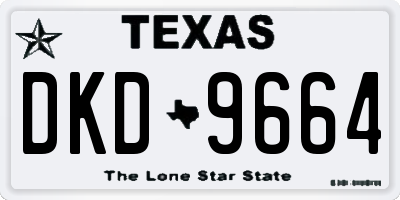 TX license plate DKD9664