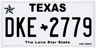 TX license plate DKE2779