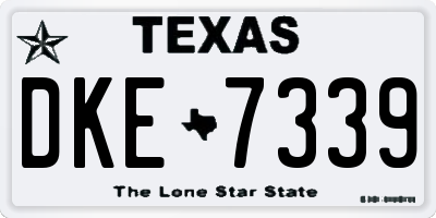 TX license plate DKE7339