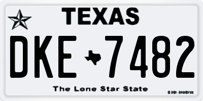 TX license plate DKE7482