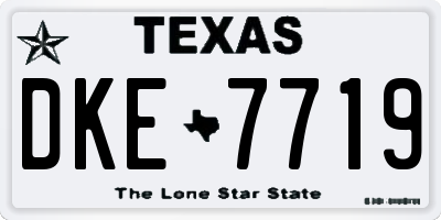 TX license plate DKE7719