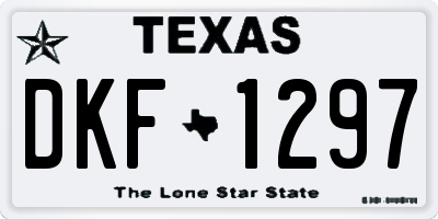 TX license plate DKF1297