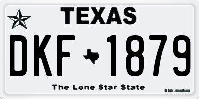 TX license plate DKF1879