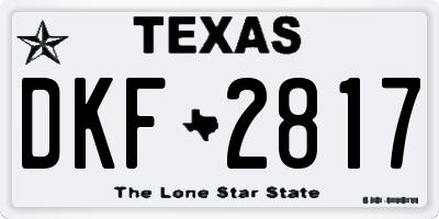 TX license plate DKF2817
