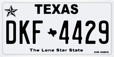 TX license plate DKF4429