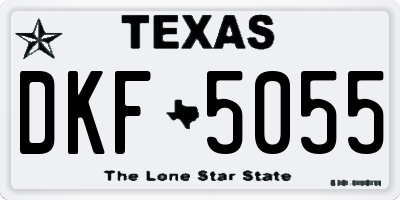 TX license plate DKF5055