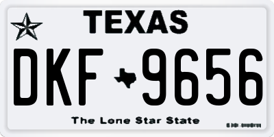 TX license plate DKF9656
