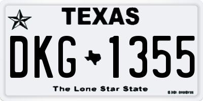 TX license plate DKG1355