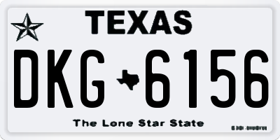 TX license plate DKG6156
