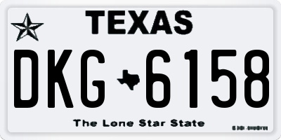 TX license plate DKG6158