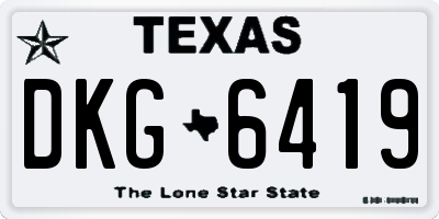 TX license plate DKG6419