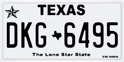 TX license plate DKG6495