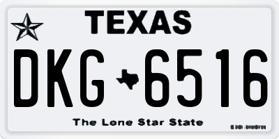 TX license plate DKG6516