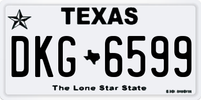 TX license plate DKG6599