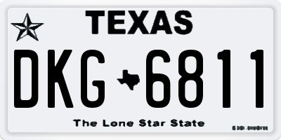 TX license plate DKG6811
