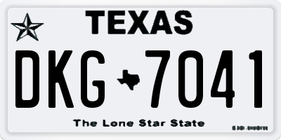 TX license plate DKG7041
