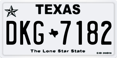 TX license plate DKG7182
