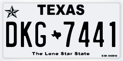 TX license plate DKG7441