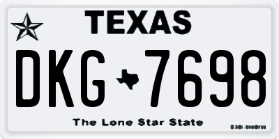 TX license plate DKG7698