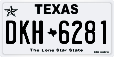 TX license plate DKH6281