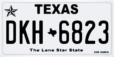TX license plate DKH6823