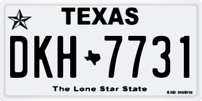 TX license plate DKH7731