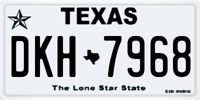 TX license plate DKH7968
