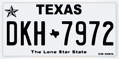 TX license plate DKH7972