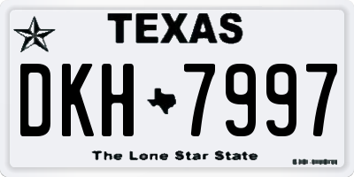 TX license plate DKH7997