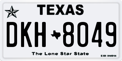 TX license plate DKH8049