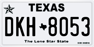 TX license plate DKH8053