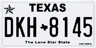 TX license plate DKH8145