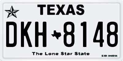 TX license plate DKH8148
